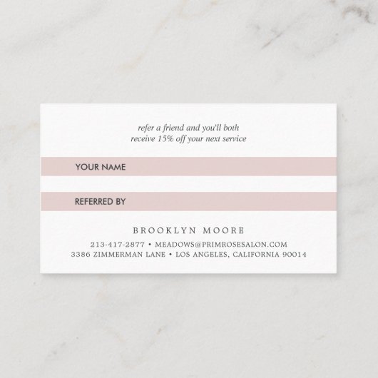 暗い花のロゴの紹介カード 紹介カード (裏面)