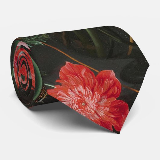 暗い花の静物画のタイ ネクタイ (ロール)