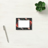 暗い花の黒くパーソナライズなポスト・イット ポストイット (オフィス)