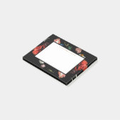 暗い花の黒くパーソナライズなポスト・イット ポストイット (アングル)