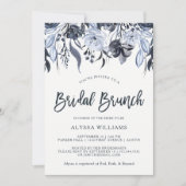 暗い花柄|のモダンな水彩画のブライダルのブランチ 招待状 (正面)