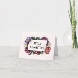 暗い花模様 ノートカード