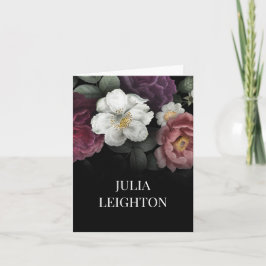 暗い花模様 ノートカード