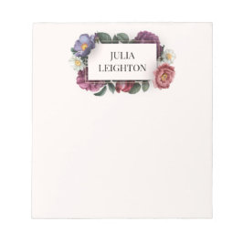 暗い花模様 ノートパッド