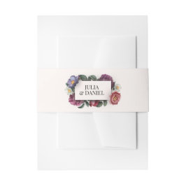 暗い花模様 招待状ベリーバンド