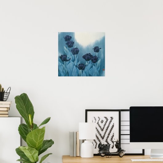 暗い花 ポスター (ホームオフィス)