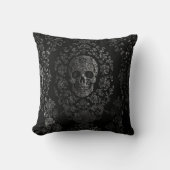 暗い華美スカル クッション (正面)