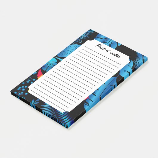 暗い葉の夏の熱帯ハミングバード ポストイット (アングル)