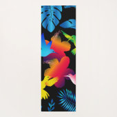 暗い葉の夏の熱帯ハミングバード ヨガマット (裏面)