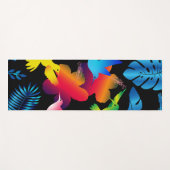 暗い葉の夏の熱帯ハミングバード ヨガマット (正面(横))