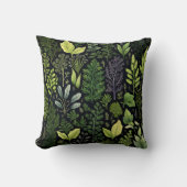 暗い葉 クッション (正面)