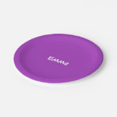 暗い蘭のパーソナライズな紙皿 ペーパープレート (アングル)