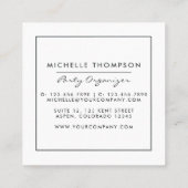 暗い虹色バルーンイベントコーディネーター スクエア名刺 (裏面)