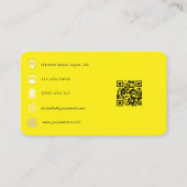 暗い虹色バルーンイベント業界QRコード 名刺 (裏面)