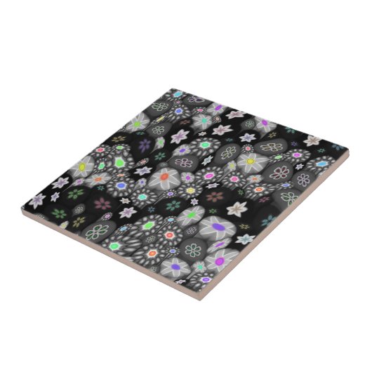 暗い虹Millefiori タイル (側面)