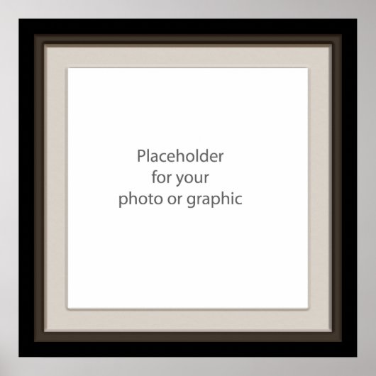 暗い装飾フレームオーバーレイ ポスター (正面)