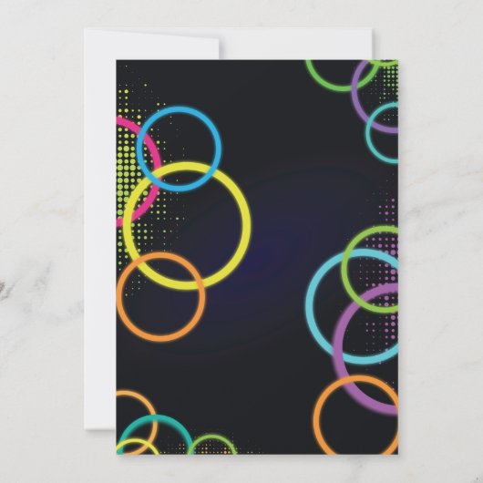 暗い誕生会の招待の菓子16の白熱 招待状 (裏面)