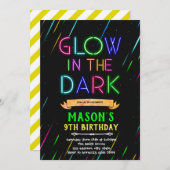 暗い誕生日の招待で輝く 招待状 (正面/裏面)