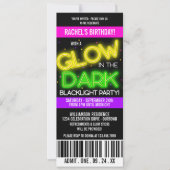 暗い誕生日パーティーで輝く 招待状 (正面)