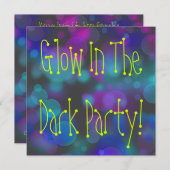 暗い誕生日パーティーで輝く 招待状 (正面/裏面)