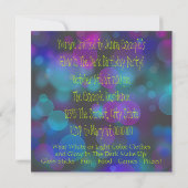 暗い誕生日パーティーで輝く 招待状 (裏面)