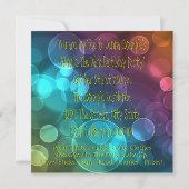 暗い誕生日パーティーで輝く 招待状 (裏面)