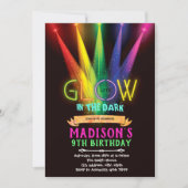 暗い誕生日パーティーの招待で輝く 招待状 (正面)