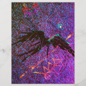 暗い謎の翼を持飛んでいるった宇宙の向こうの姿 (正面)