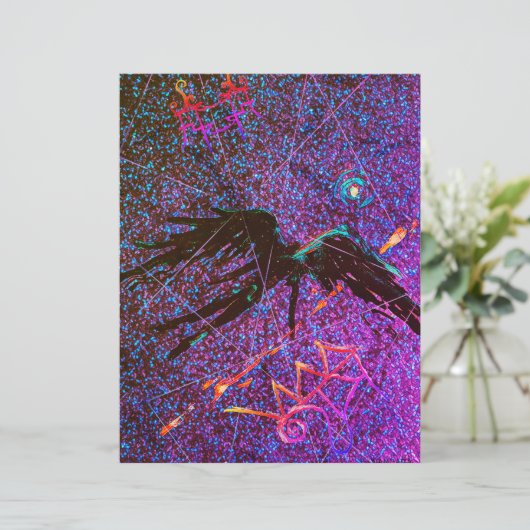 暗い謎の翼を持飛んでいるった宇宙の向こうの姿 (スタンド正面)