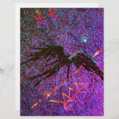 暗い謎の翼を持飛んでいるった宇宙の向こうの姿 (正面/裏面)