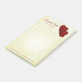 暗い赤いハート ポストイット (アングル)