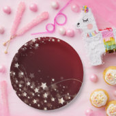 暗い赤い空の夜星 ペーパープレート (パーティー)