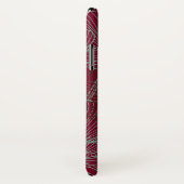 暗い赤に手描きのケシ Case-Mate iPhoneケース (裏面/右)