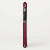 暗い赤に手描きのケシ Case-Mate iPhoneケース (裏面/左)