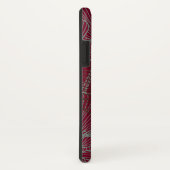 暗い赤に手描きのケシ Case-Mate iPhoneケース (裏面/右)