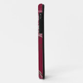 暗い赤のケースメイトiPhone CAに手描きのケシ Case-Mate iPhoneケース (裏面/左)