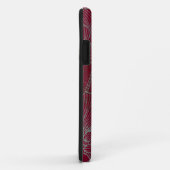 暗い赤のケースメイトiPhone CAに手描きのケシ Case-Mate iPhoneケース (裏面/右)