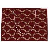 暗い赤の上で旅のアーチ|過去記事 ラージペーパーバッグ (裏面)