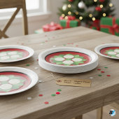 暗い赤の花形に縁ど離れの形 ペーパープレート