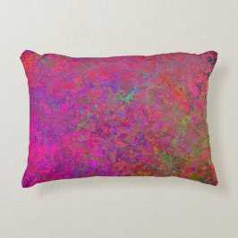 暗い赤紫色とターコイズテクスチャ アクセントクッション