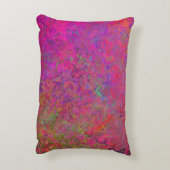 暗い赤紫色とターコイズテクスチャ アクセントクッション (裏面(縦))