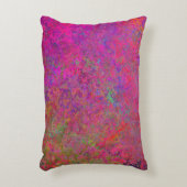 暗い赤紫色とターコイズテクスチャ アクセントクッション (正面(垂直))