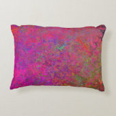 暗い赤紫色とターコイズテクスチャ アクセントクッション (裏面)