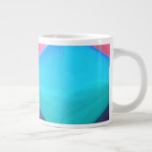 暗い赤紫色とトルコ ジャンボコーヒーマグカップ (右)