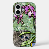 暗い赤紫色と子猫(パーソナライズされた) Case-Mate iPhoneケース (裏面)