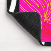 暗い赤紫色のシマウマ マウスパッド (コーナー)