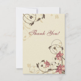 暗い赤紫色のラッパスイセンおよびムギは感謝していしています サンキューカード