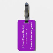 暗い赤紫色の荷物のラベルの平静そしてニットを保って下さい ラゲッジタグ (裏面縦)
