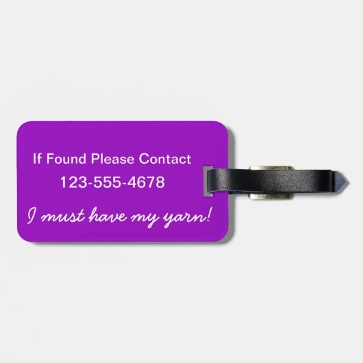 暗い赤紫色の荷物のラベルの平静そしてニットを保って下さい ラゲッジタグ (裏面横)