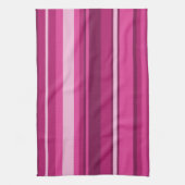 暗い赤紫色は縞で飾ります キッチンタオル (縦)
